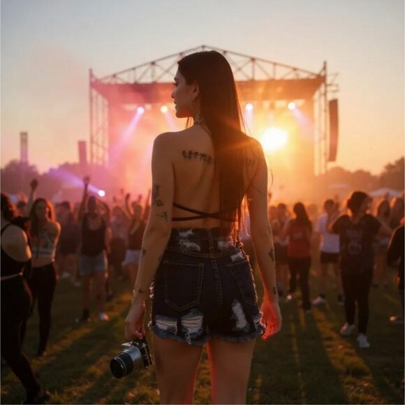 GJG Denim Los Angeles Distressed Totally Trashed Cutoff Shorts W/ Frayed Hem XS - Picture 2 of 3